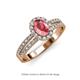 3 - Amaya Desire Pink Tourmaline and Diamond Halo Engagement Ring 