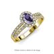 3 - Amaya Desire Iolite and Diamond Halo Engagement Ring 