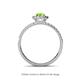 4 - Amaya Desire Peridot and Diamond Halo Engagement Ring 
