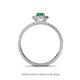 4 - Amaya Desire Emerald and Diamond Halo Engagement Ring 