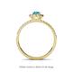 4 - Amaya Desire London Blue Topaz and Diamond Halo Engagement Ring 