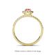 4 - Amaya Desire Pink Tourmaline and Diamond Halo Engagement Ring 