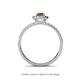 4 - Amaya Desire Smoky Quartz and Diamond Halo Engagement Ring 