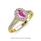 3 - Raisa Desire Pink Sapphire and Diamond Halo Engagement Ring 