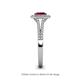 5 - Raisa Desire Ruby and Diamond Halo Engagement Ring 