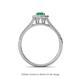 4 - Raisa Desire Emerald and Diamond Halo Engagement Ring 
