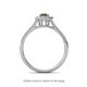 4 - Raisa Desire Smoky Quartz and Diamond Halo Engagement Ring 