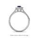 4 - Raisa Desire Blue Sapphire and Diamond Halo Engagement Ring 