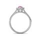 4 - Raisa Desire Pink Sapphire and Diamond Halo Engagement Ring 