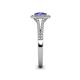 5 - Raisa Desire Tanzanite and Diamond Halo Engagement Ring 