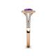 5 - Raisa Desire Amethyst and Diamond Halo Engagement Ring 