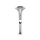 5 - Raisa Desire Smoky Quartz and Diamond Halo Engagement Ring 