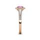 5 - Raisa Desire Pink Sapphire and Diamond Halo Engagement Ring 