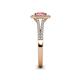 5 - Raisa Desire Pink Tourmaline and Diamond Halo Engagement Ring 