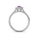 4 - Raisa Desire Amethyst and Diamond Halo Engagement Ring 