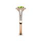 5 - Raisa Desire Peridot and Diamond Halo Engagement Ring 