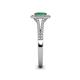 5 - Raisa Desire Emerald and Diamond Halo Engagement Ring 