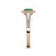 5 - Raisa Desire Emerald and Diamond Halo Engagement Ring 