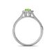 4 - Raisa Desire Peridot and Diamond Halo Engagement Ring 