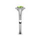 5 - Raisa Desire Peridot and Diamond Halo Engagement Ring 
