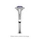 5 - Raisa Desire Iolite and Diamond Halo Engagement Ring 