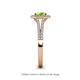 5 - Raisa Desire Peridot and Diamond Halo Engagement Ring 