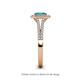 5 - Raisa Desire London Blue Topaz and Diamond Halo Engagement Ring 