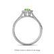 4 - Raisa Desire Peridot and Diamond Halo Engagement Ring 