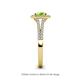 5 - Raisa Desire Peridot and Diamond Halo Engagement Ring 