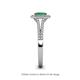5 - Raisa Desire Emerald and Diamond Halo Engagement Ring 