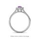 4 - Raisa Desire Amethyst and Diamond Halo Engagement Ring 