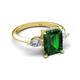 5 - Leah 2.83 ctw Created Emerald Emerald Shape (9x7 mm) Hidden Halo accented Lab Grown Diamond Engagement Ring 