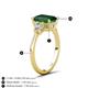 4 - Leah 2.83 ctw Created Emerald Emerald Shape (9x7 mm) Hidden Halo accented Lab Grown Diamond Engagement Ring 