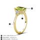 4 - Leah 3.38 ctw Peridot Emerald Shape (9x7 mm) Hidden Halo accented Lab Grown Diamond Engagement Ring 