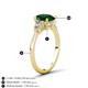 4 - Leah 2.58 ctw Created Emerald Oval Shape (9x7 mm) Hidden Halo accented Lab Grown Diamond Engagement Ring 