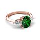5 - Leah 2.58 ctw Created Emerald Oval Shape (9x7 mm) Hidden Halo accented Lab Grown Diamond Engagement Ring 