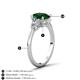 4 - Leah 2.58 ctw Created Emerald Oval Shape (9x7 mm) Hidden Halo accented Lab Grown Diamond Engagement Ring 