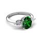 5 - Leah 2.58 ctw Created Emerald Oval Shape (9x7 mm) Hidden Halo accented Lab Grown Diamond Engagement Ring 
