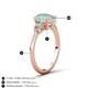 4 - Leah 2.25 ctw Opal Oval Shape (9x7 mm) Hidden Halo accented Lab Grown Diamond Engagement Ring 