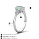 4 - Leah 2.25 ctw Opal Oval Shape (9x7 mm) Hidden Halo accented Lab Grown Diamond Engagement Ring 