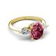 5 - Leah 2.58 ctw Pink Tourmaline Oval Shape (9x7 mm) Hidden Halo accented Lab Grown Diamond Engagement Ring 