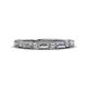 1 - Kelli 0.67 ctw Baguette Shape and Round Lab Grown Diamond Milgrain Wedding Band 