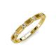 4 - Kelli 0.72 ctw Baguette Shape Citrine and Round Natural Diamond Milgrain Wedding Band 