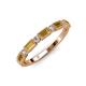 4 - Kelli 0.72 ctw Baguette Shape Citrine and Round Natural Diamond Milgrain Wedding Band 