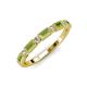 4 - Kelli 0.87 ctw Baguette Shape Peridot and Round Natural Diamond Milgrain Wedding Band 
