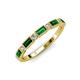 4 - Kelli 0.62 ctw Baguette Shape Created Emerald and Round Natural Diamond Milgrain Wedding Band 