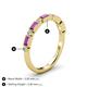 5 - Kelli 0.72 ctw Baguette Shape Amethyst and Round Natural Diamond Milgrain Wedding Band 