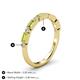 5 - Kelli 0.87 ctw Baguette Shape Peridot and Round Natural Diamond Milgrain Wedding Band 
