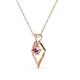 3 - Sallie Rhodolite Garnet Heart Pendant 