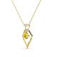 3 - Sallie Yellow Sapphire Heart Pendant 